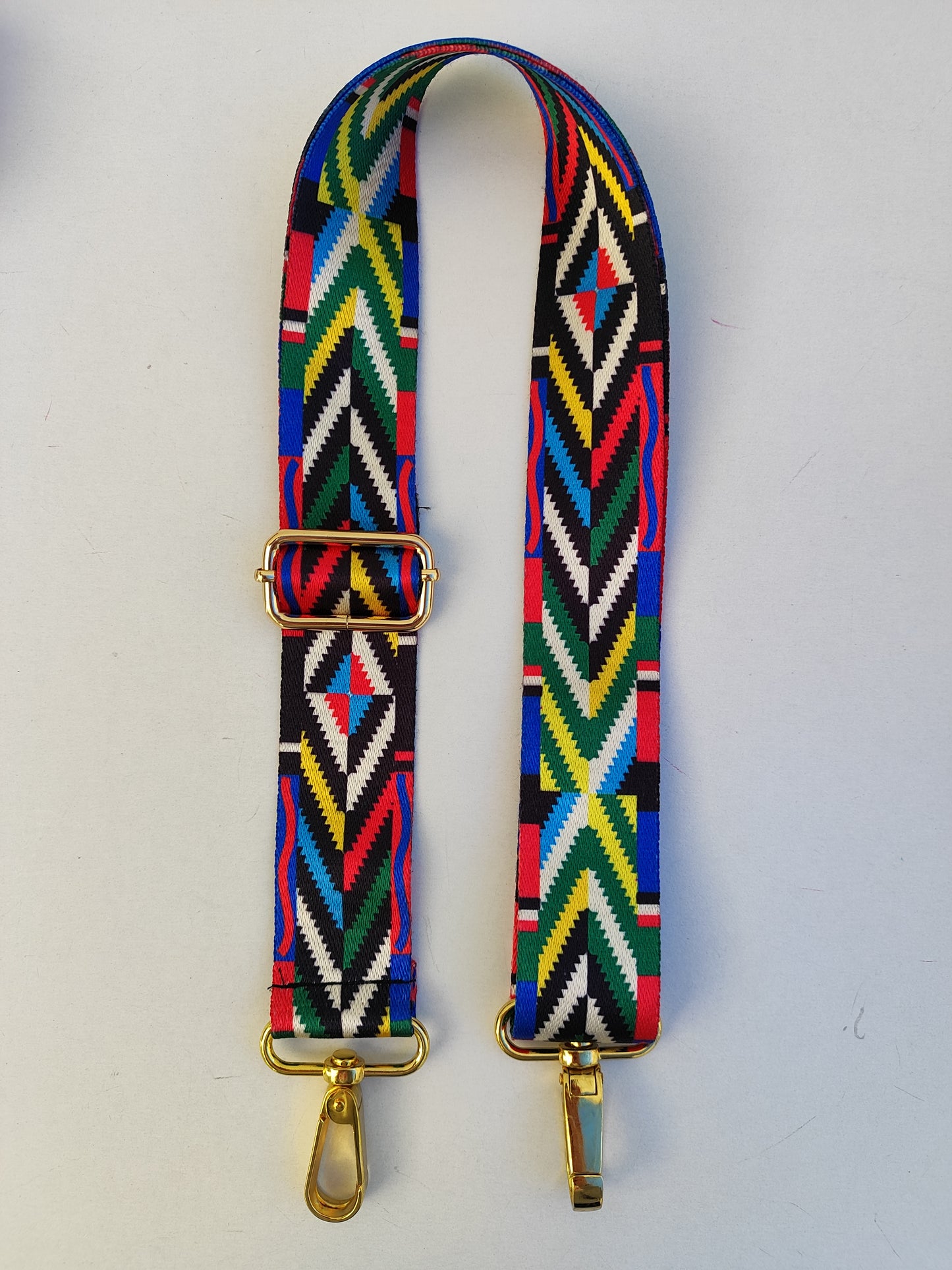 Ιμάντας για τσάντες,πολύχρωμα γεωμετρικά σχέδια.