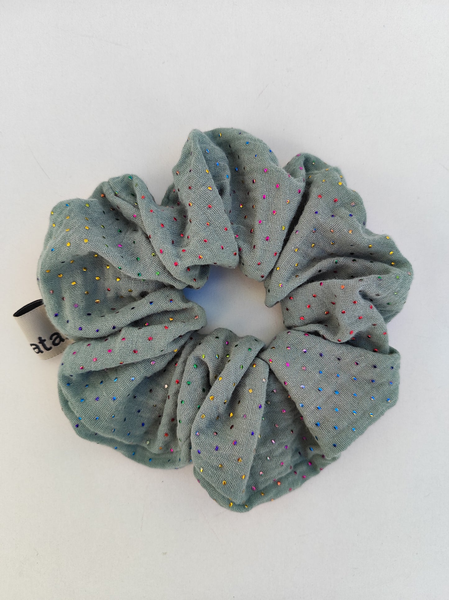 XL φρου φρου χειροποίητο ''μέντα με πολύχρωμες γυαλιστερές πιτσίλες''