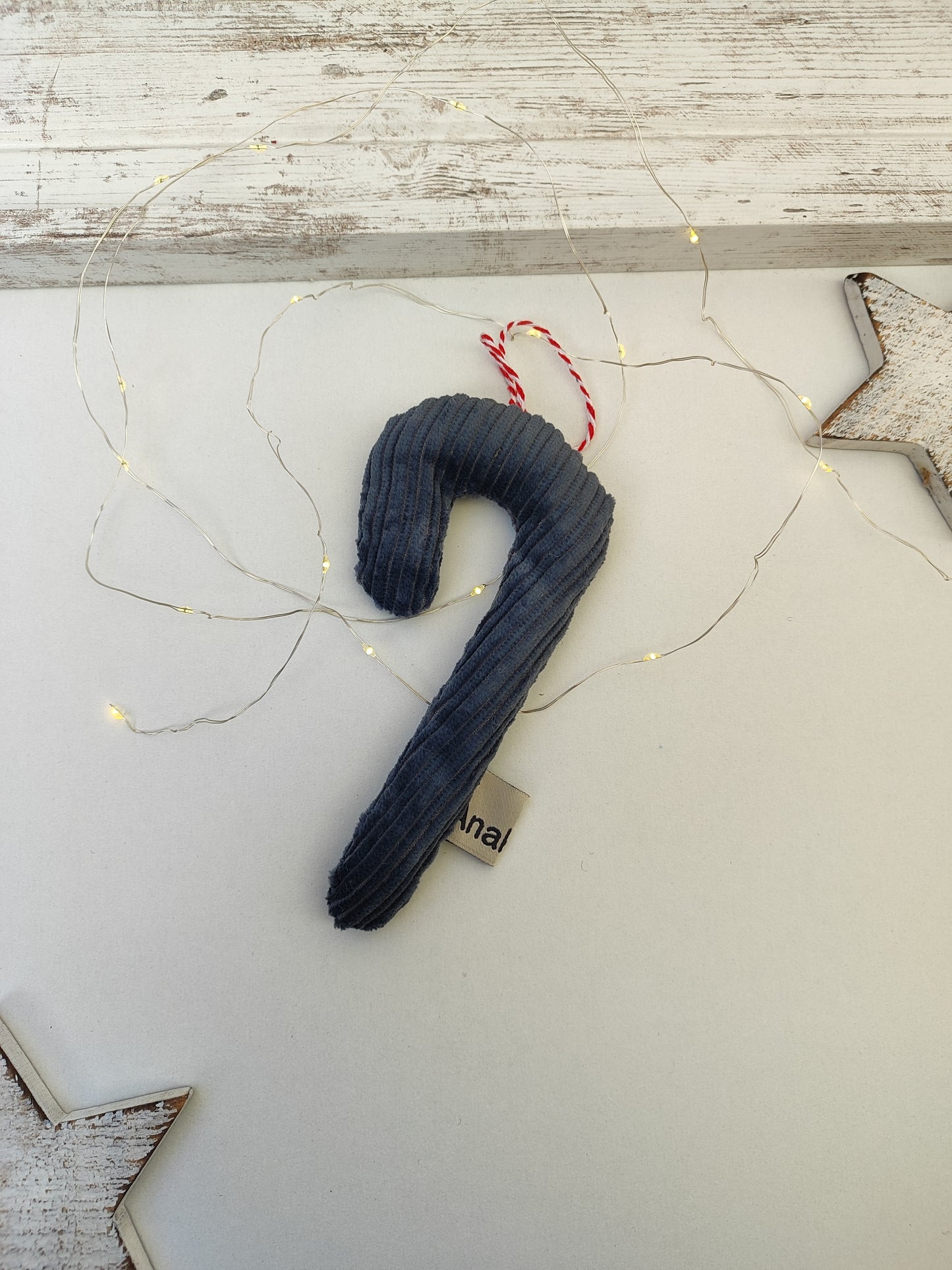 Χριστουγεννιάτικο υφασμάτινο στολίδι - ραφ γλυφιτζούρι.