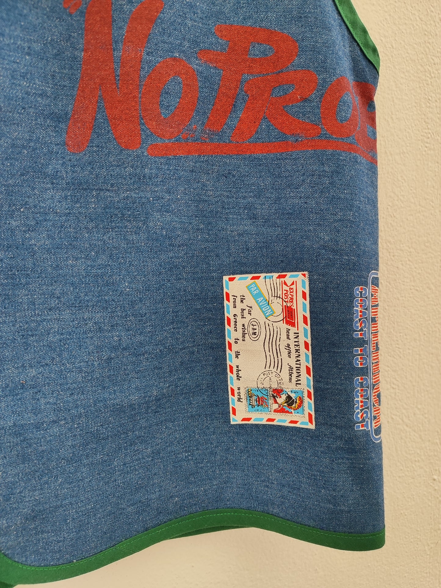 Vintage τζιν χειροποίητο γιλέκο.