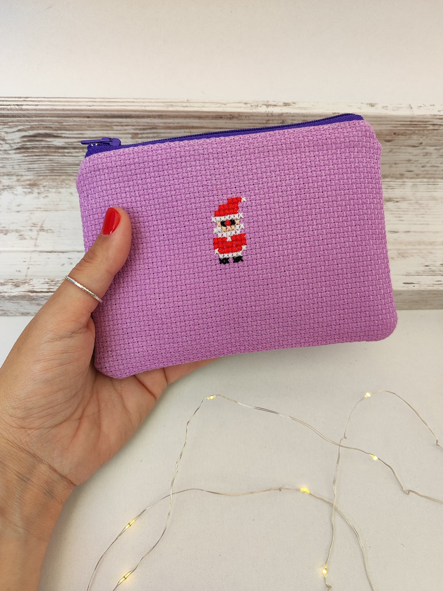 Μικρό κεντημένο πορτοφολάκι - Άγιος Βασίλης