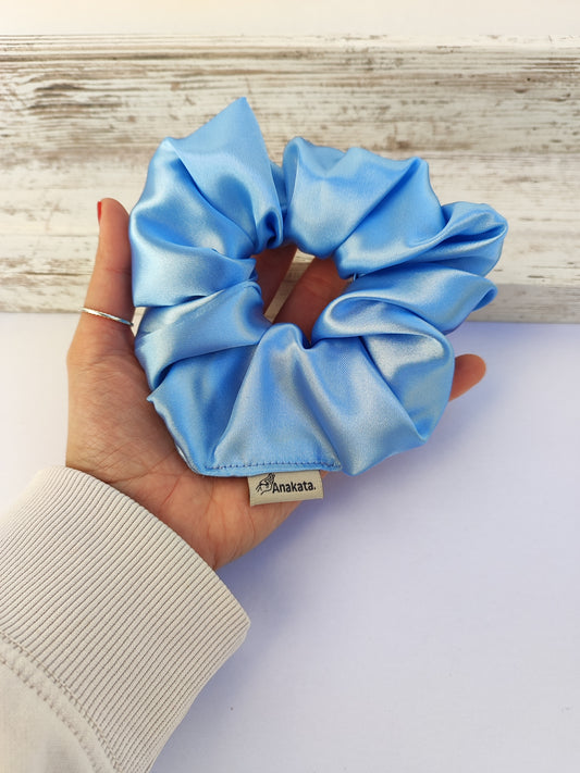 XL φρου φρου χειροποίητο - σατέν γαλάζιο