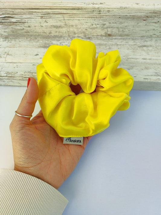 XL φρου φρου χειροποίητο - σατέν κίτρινο